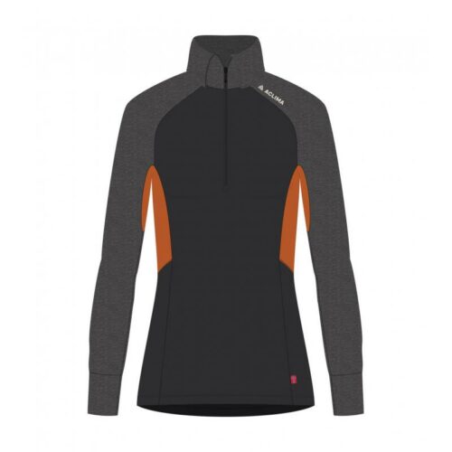 Aclima Warmwool Polo W´S Jet Black-Marengo-Gold Flame 107369 Friluftsbua 1