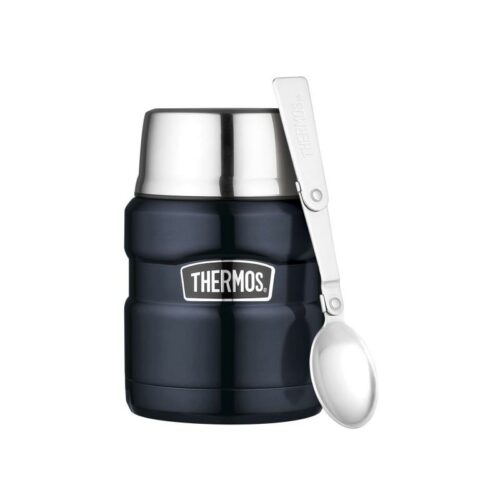 Thermos Stainless King Mattermos Med Skje 470 Ml - Mørkeblå 249328 Friluftsbua 1